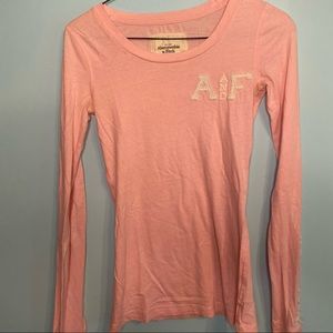 Light Pink Abercrombie Long-Sleeved Tee